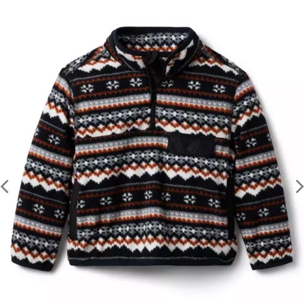 Janie and Jack FAIR ISLE FLEECE HALF ZIP PULLOVER
Item 100045234 size 5T